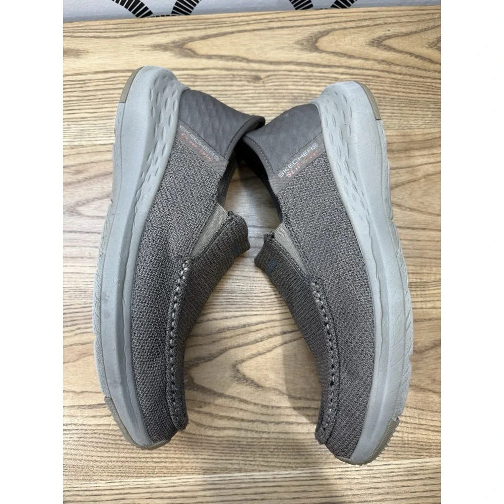 Skechers Sz 9 Parson Ralven Slip-ins Shoes Canvas Loafers Men's Brown TPE 204804